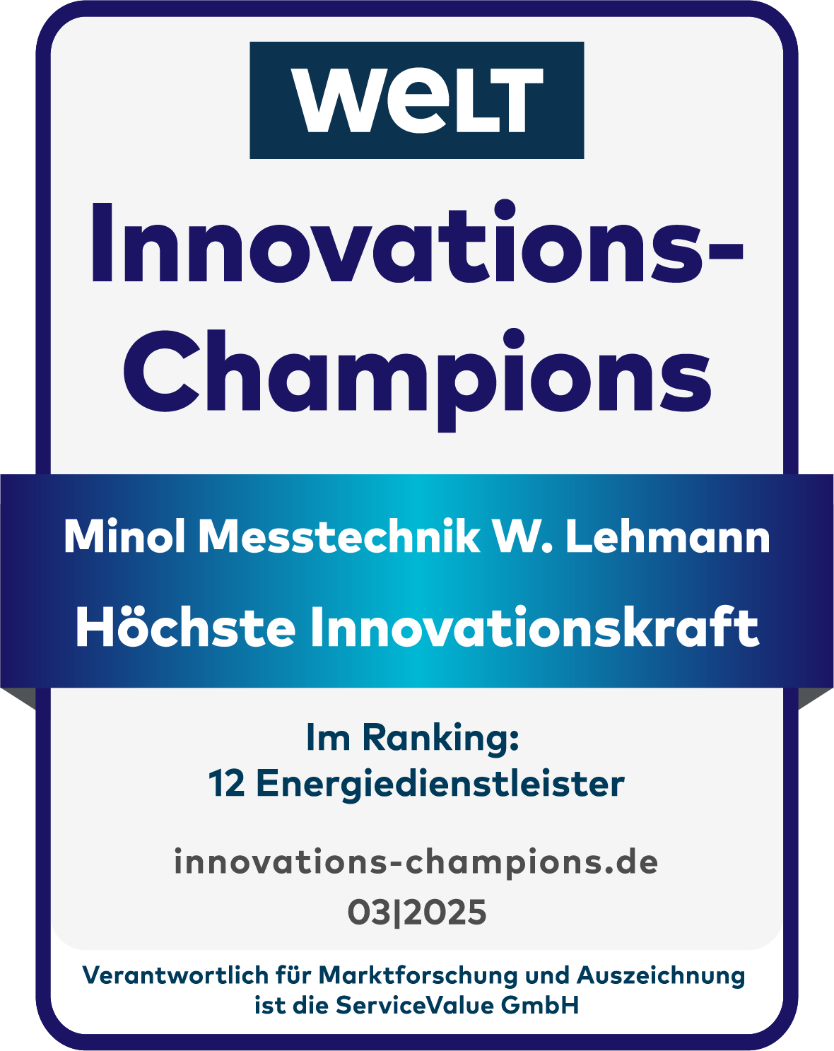 Siegel_WELT_H”chste Innovationskraft_2025_Minol Messtechnik